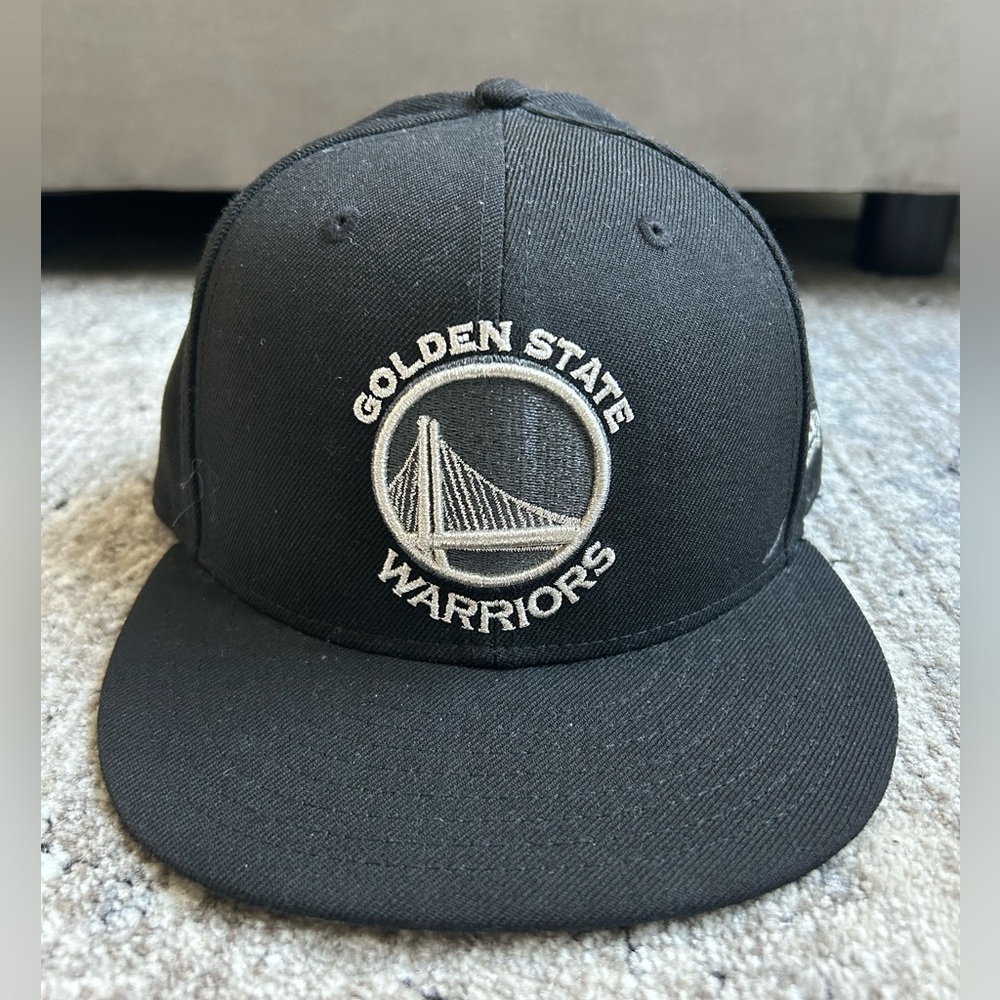 New Era Golden State Warriors Black and White 59FIFTY Snapback Hat